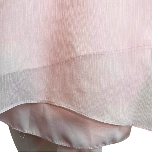 Alvina Valenta Maids Lace Strapless Long Formal Gown Dress Pink Silver Size 10 - Picture 8 of 10